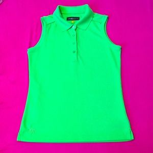 LOUDMOUTH Golf Polo shirt size medium green EUC